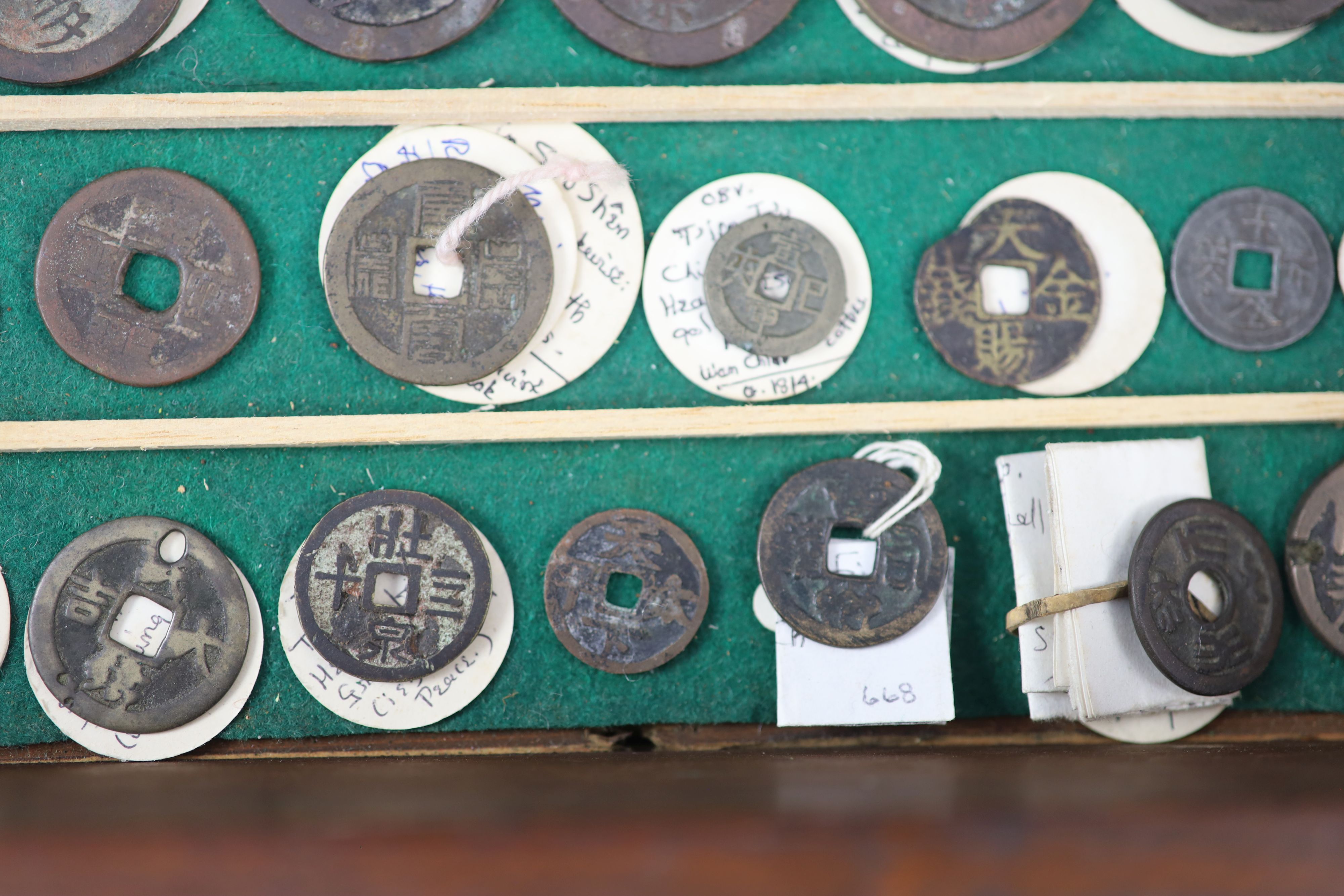 China, 17 small bronze, copper or silver charms or amulets, Qing dynasty,
